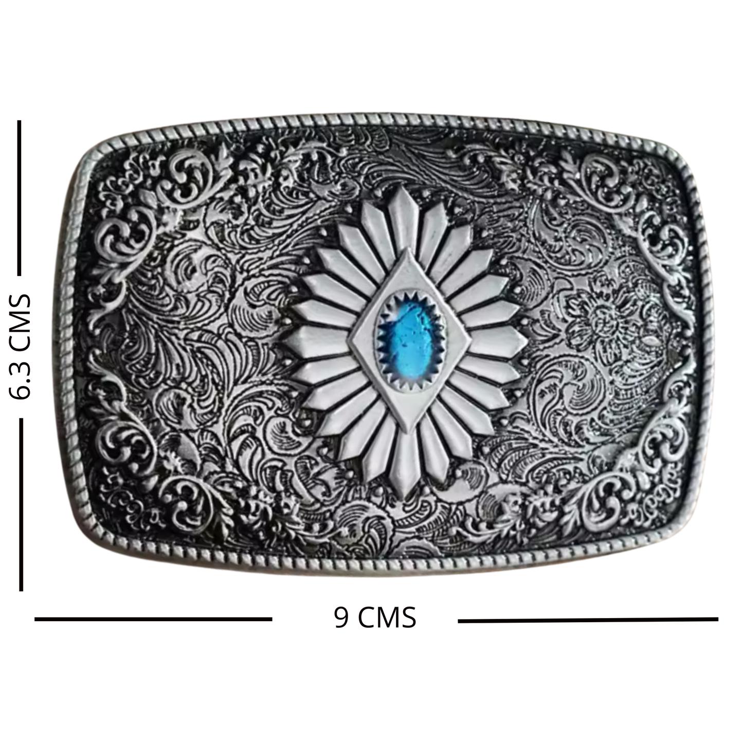 Cinturón Caucho Reciclado Hebilla Rectangular Plateada